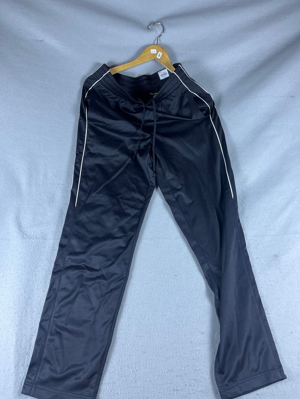 Tek Gear Track Pants Mens S Black Straight Leg Drawstring Activewear Running NWT